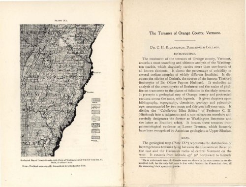 Mineral Industries and Geology of Certain Areas - Vermont Agency ...