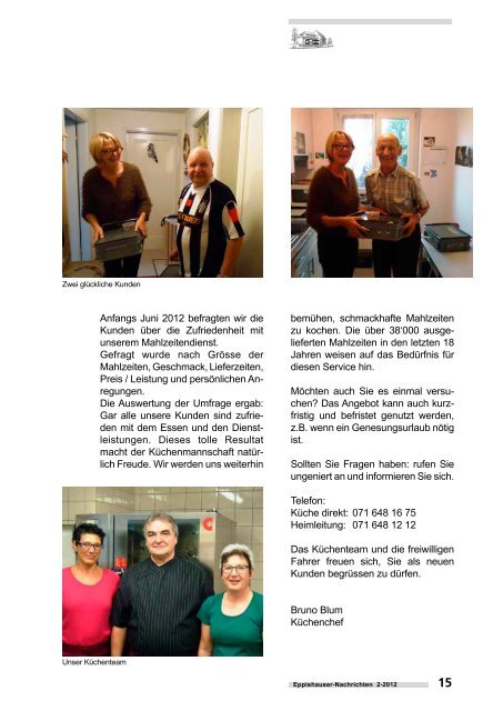 Ausgabe Nr. 2/2012 Oktober 12 - März 13 - Schloss Eppishausen