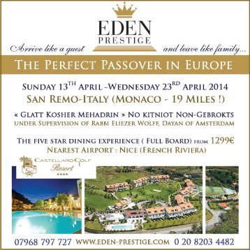 passover 2014 programs passover vacations pesach 5774 holidays kosher jewishtravel italy.pdf