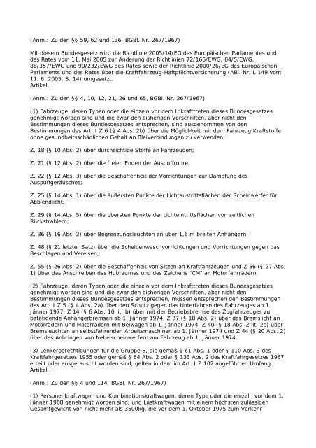 Langtitel Bundesgesetz vom 23. Juni 1967 über das Kraftfahrwesen ...