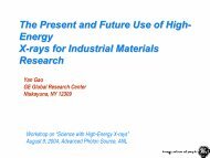 The Present and Future Use of High- Energy X-rays for Industrial ...