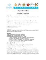 4th grade Lesson Plan Ecosystem Comparison - Aquarium of the ...