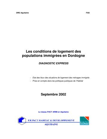 Les conditions de logement des populations immigrées en Dordogne