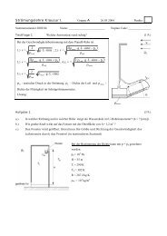 Strömungslehre Klausur I. sinLg 2 =v α ⋅ ⋅ ⋅ ρ p sinLg 2 =v ρ