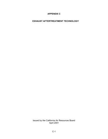 Background Material: (Appendix C) Exhaust Aftertreatment ...