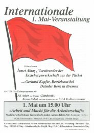 1. Mai-Veranstaltung - Arbeiterbund für den Wiederaufbau der KPD