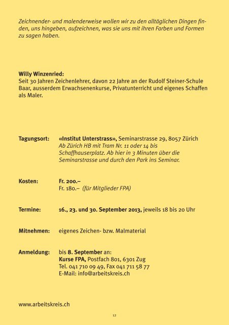 Aktuelles Kursheft als pdf - arbeitskreis.ch