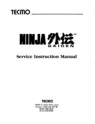 Ninja Gaiden Service Instruction Manual - The International Arcade ...