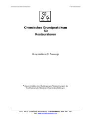 Chemisches Grundpraktikum für Restauratoren