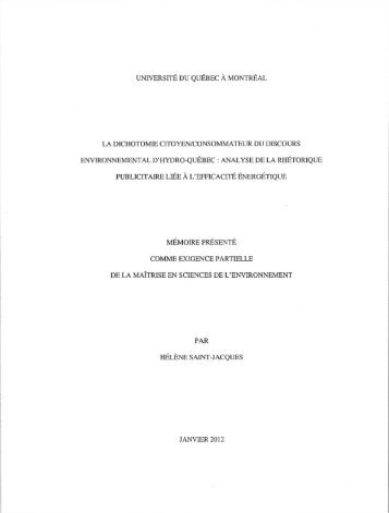 La dichotomie citoyen/consommateur du discours ... - Archipel