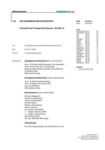 Juryprotokoll (pdf, 182KB) - architekturwettbewerb