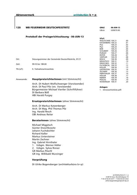 Juryprotokoll (pdf, 182KB) - architekturwettbewerb