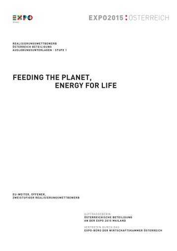 FEEDING THE PLANET, ENERGY FOR LIFE - architekturwettbewerb