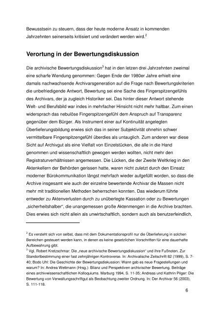 Dokumentationsprofil für das Historische Archiv ... - Archive in NRW