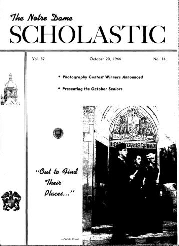 Notre Dame Scholastic, Vol. 82, No. 14 -- 20 October 1944