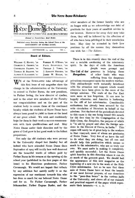 Notre Dame Scholastic, Vol. 53, No. 01 -- (p. 1) 27 September 1919