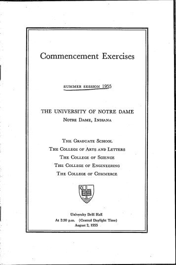 1955-08-02 University of Notre Dame Commencement ... - Archives