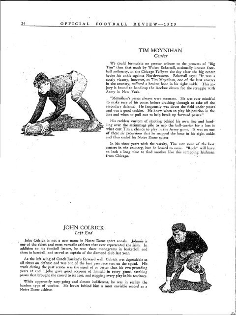 Notre Dame Football Review - 1929 - Archives - University of Notre ...