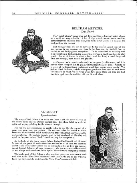 Notre Dame Football Review - 1929 - Archives - University of Notre ...