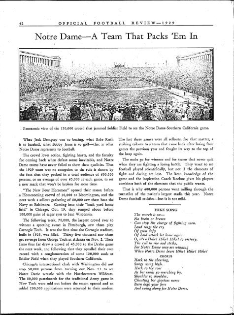 Notre Dame Football Review - 1929 - Archives - University of Notre ...