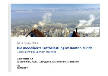 Die modellierte Luftbelastung im Kanton Zürich