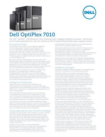 Datenblatt Dell OptiPlex 7010 deutsch - ARP
