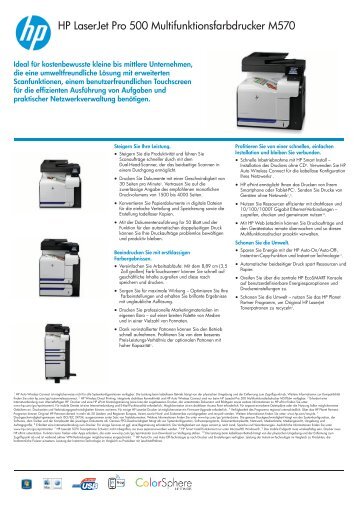 Datenblatt HP LJ Pro 500 color MFP m570dn deutsch - ARP