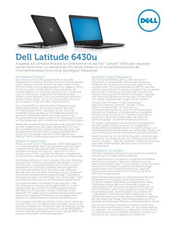 Datenblatt Dell Latitude 6430u deutsch - ARP