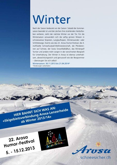 Sommersaison - Arosa