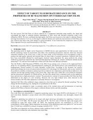 EFFECT OF TARGET TO SUBSTRATE DISTANCE ON THE ...