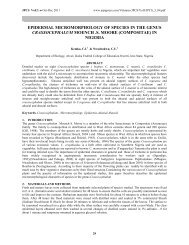 epidermal micromorphology of species in the genus ...
