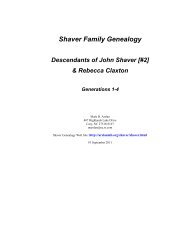 Descendants of John Shaver (#2) & Rebecca Claxton - Arslanmb.org