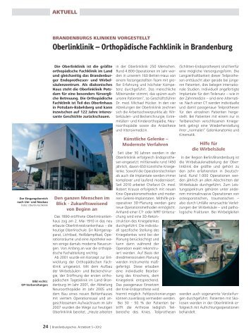 Oberlinklinik – Orthopädische Fachklinik in Potsdam - Arzt in ...