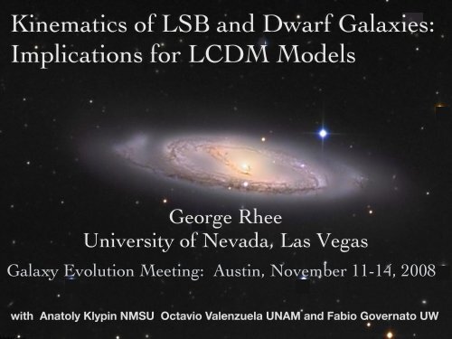Implications for LCDM Models - Astronomy Program - The University ...