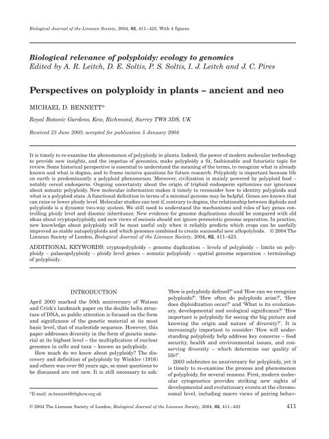 Perspectives on polyploidy in plants – ancient and neo