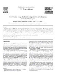 Colorimetric assay of ethanol using alcohol dehydrogenase from dry ...