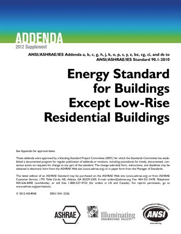 2012 Addenda Supplement to Standard 90.1-2010 - ashrae