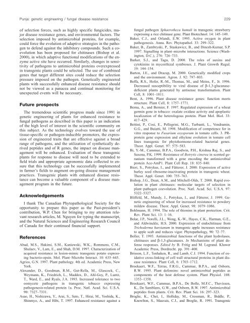 Genetic engineering of plants to enhance resistance to fungal ...