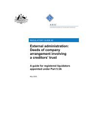 External administration: Deeds of company arrangement involving a ...