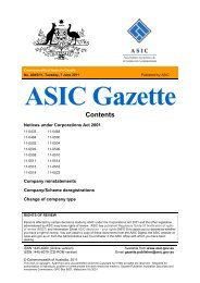 Commonwealth of Australia ASIC Gazette 045/11 dated 7 June 2011