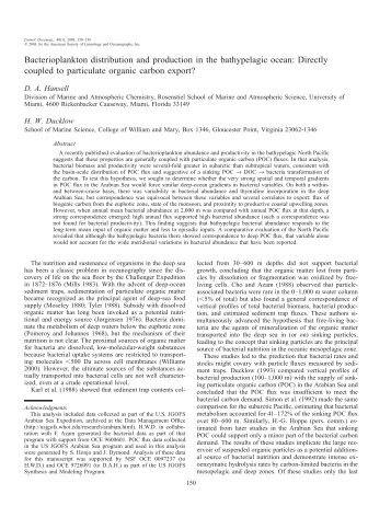 HANSELL, D. A., AND H. W. DUCKLOW Bacterioplankton ... - ASLO