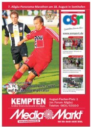 ASR Sport Ausgabe August 2013 - Allgäu Sport Report