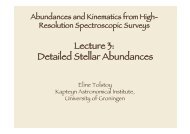 Lecture 3: Detailed Stellar Abundances