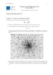 Übungen zur Einführung in die Astronomie 2 Anwesenheitsübungen ...