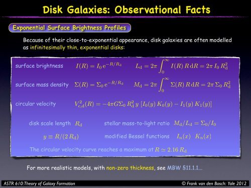 ASTR 610 Theory of Galaxy Formation Lecture 16