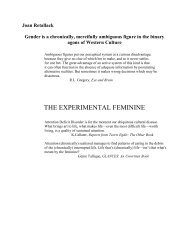 THE EXPERIMENTAL FEMININE - Arizona State University