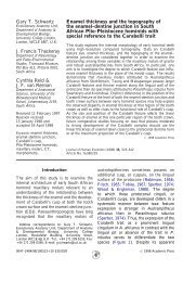 Enamel thickness and the topography of the enamel–dentine ...