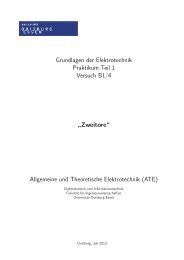 Zweitore - Allgemeine und theoretische Elektrotechnik - Universität ...