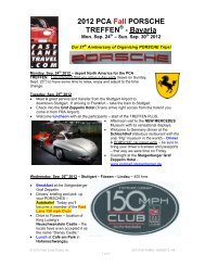 2012 PCA Fall PORSCHE TREFFEN - Fast Lane Travel