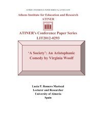 ATINER's Conference Paper Series LIT2012-0293 - Athens Institute ...